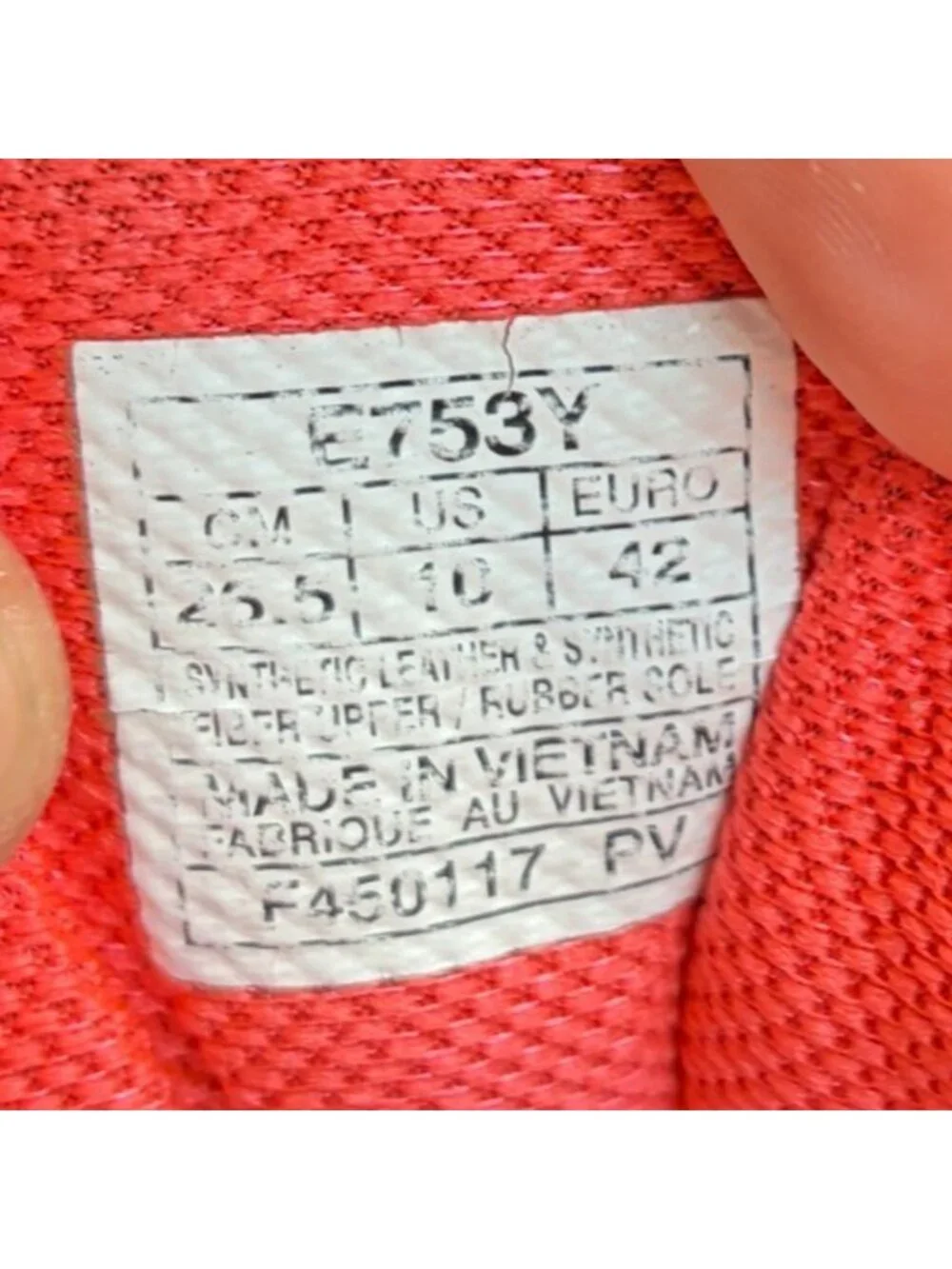 Asics seller notes